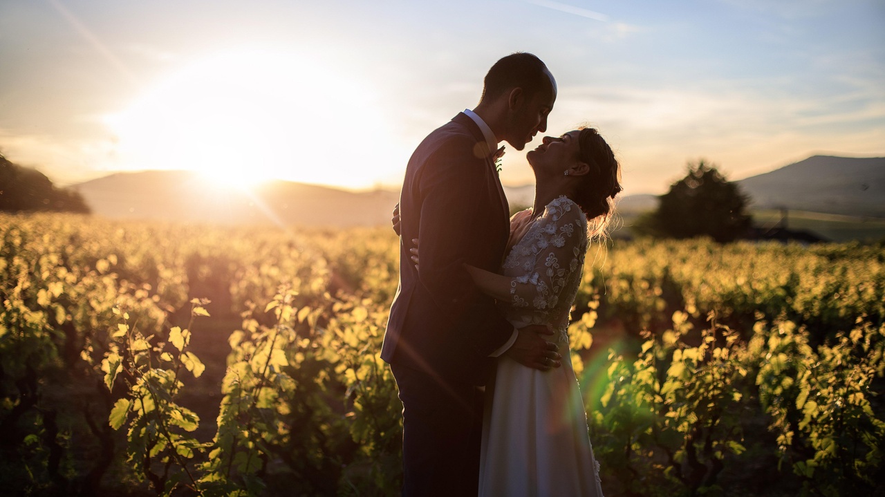 Photo de mariage vigne beaujolais